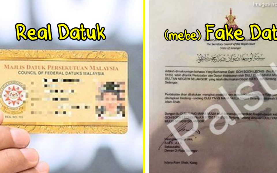 SOON, ALL REAL DATUKS CAN VERIFY THEIR DATUKSHIPS WITH A MEMBERSHIP CARD